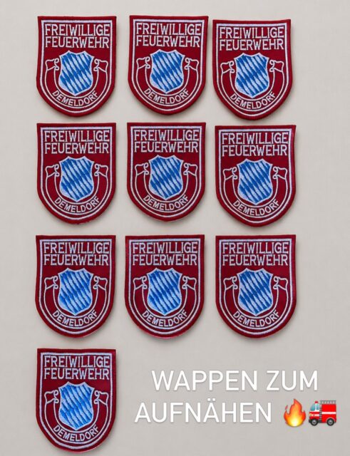 Wappen zum Aufnähen für die FFW Demeldorf 🔥🚒 #feuerwehr #wappen#aufnäher